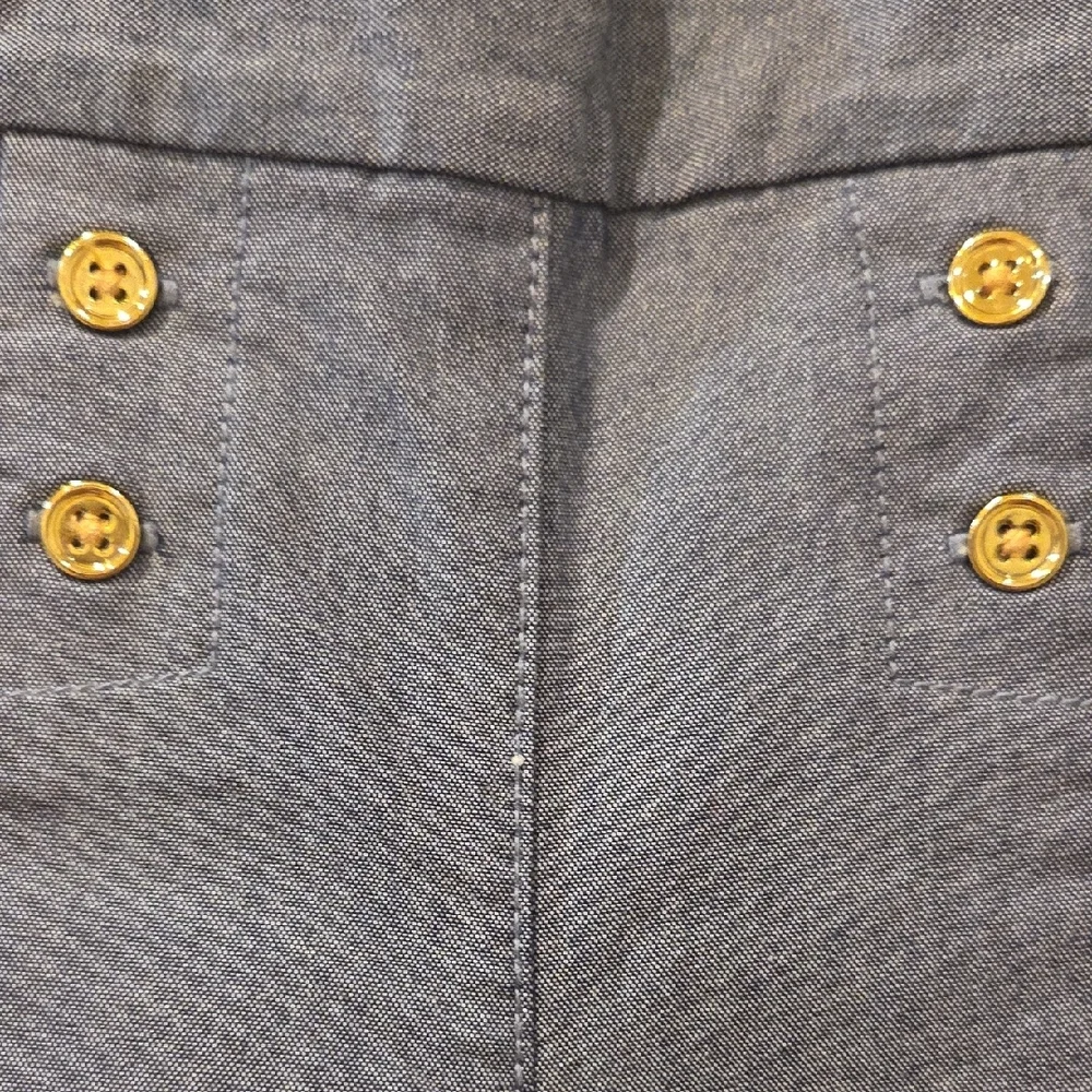 Janie and Jack Gray Kids Midi Pans with Silver Buttons